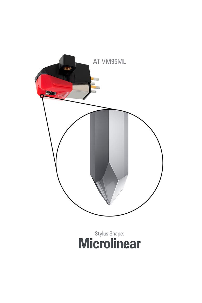 AT-VM95ML Dual Moving Magnet Cartridge, Alternate, color, Red/Black