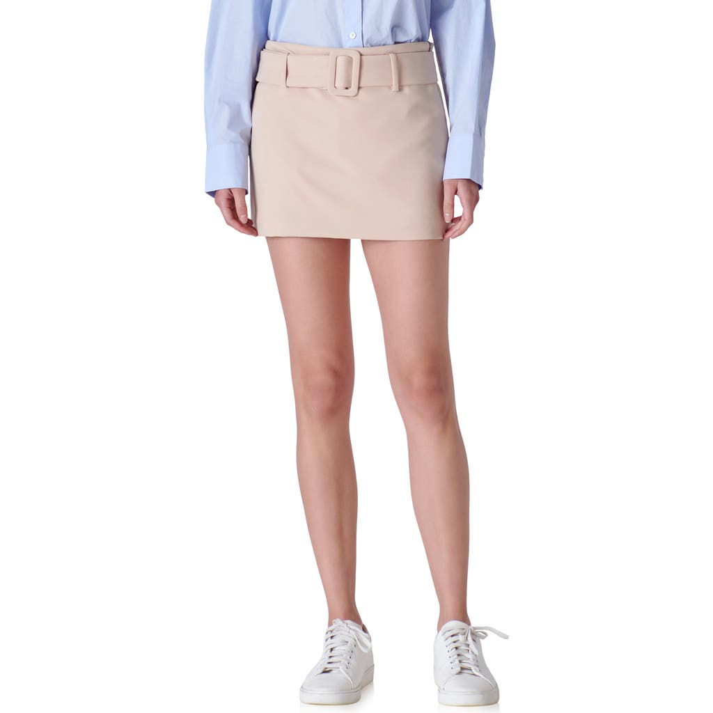 English Factory Belted Skort In Beige