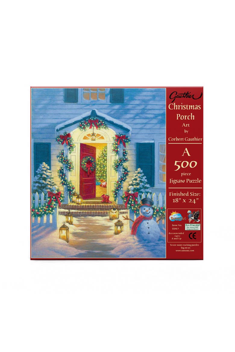 Christmas Porch 500 piece Jigsaw Puzzle for Adults, Alternate, color, Multicolor