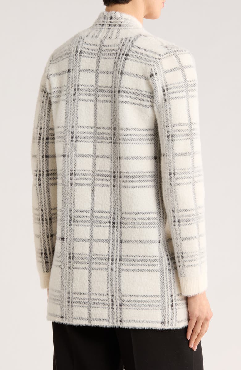 CYRUS Open Front Eyelash Knit Cardigan, Alternate, color, Camila Plaid