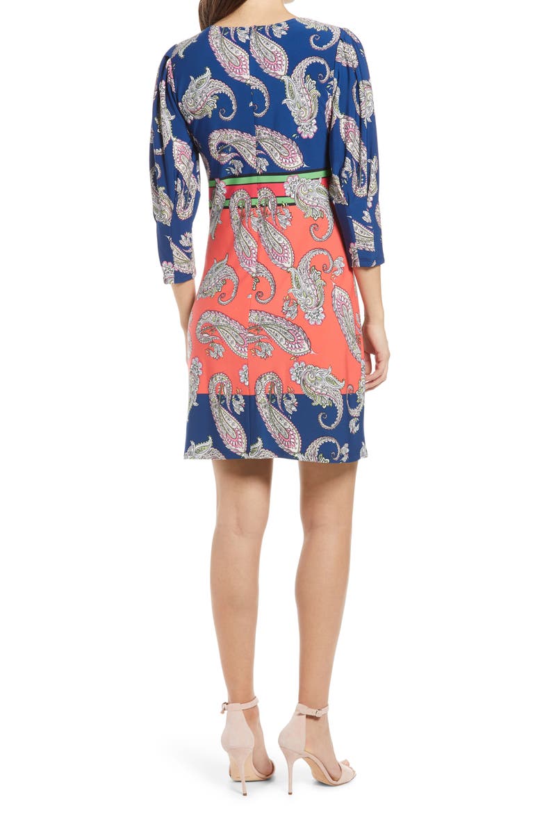 Paisley Mix Long Sleeve Dress, Alternate, color, PINK MULTI