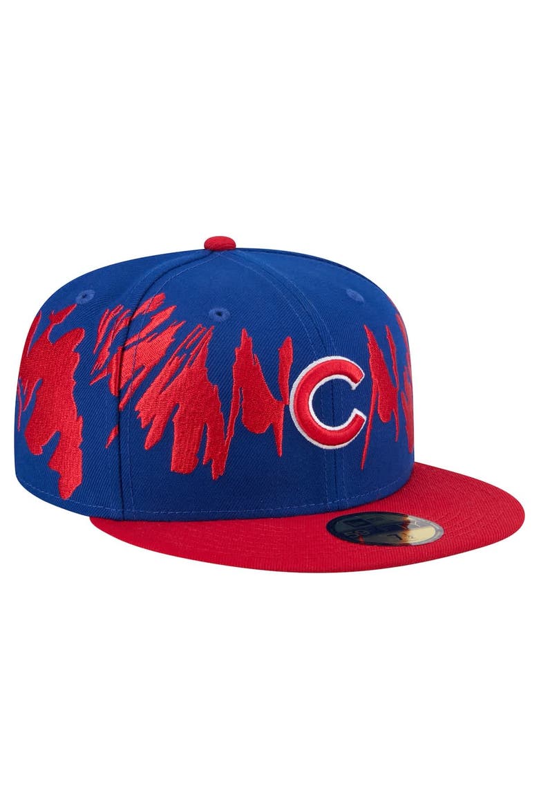 Men's New Era Royal/Red Chicago Cubs Retro Pattern 59FIFTY Fitted Hat, Alternate, color, Royal