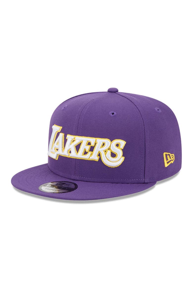 Men's New Era Purple Los Angeles Lakers Jersey Hook Statement Edition 9FIFTY Snapback Hat, Alternate, color, Purple