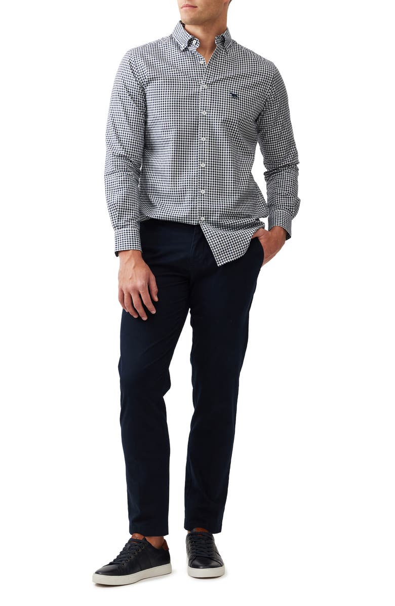 Rodd & Gunn Oxford Bayshore Gingham Sports Fit Shirt, Alternate, color, Ink