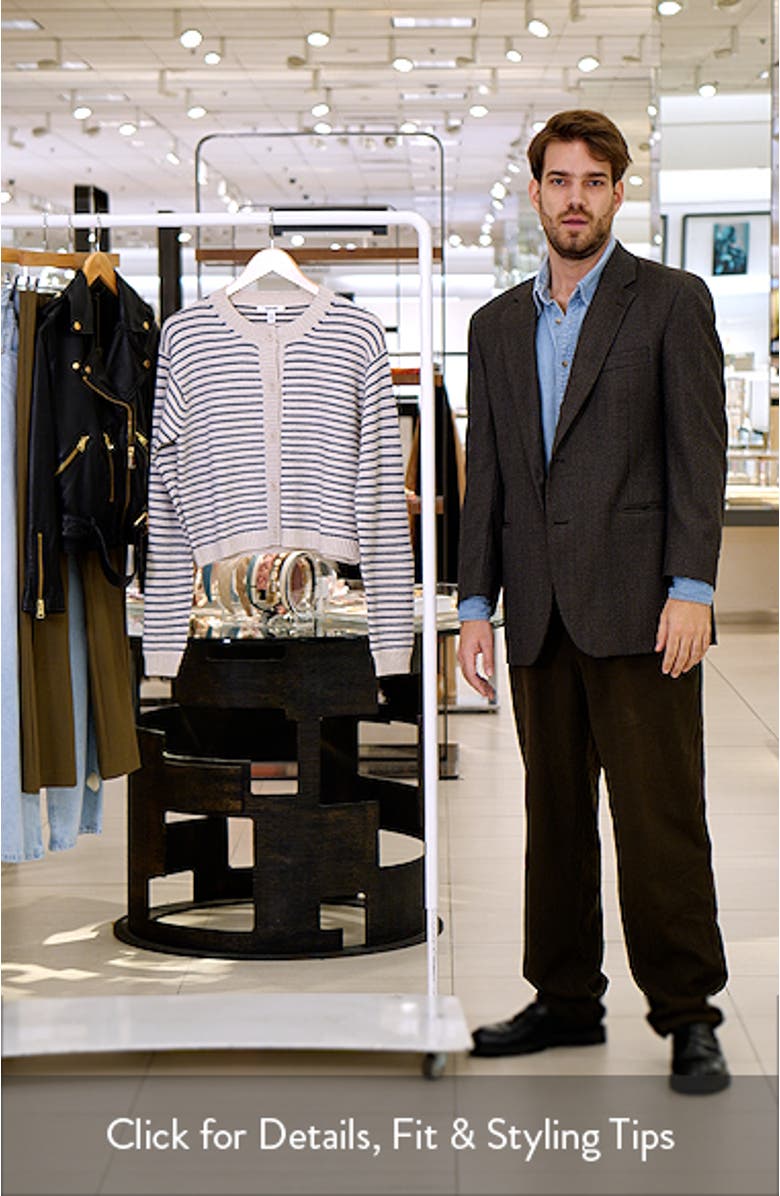 Amber Stripe Crop Cotton & Wool Blend Cardigan, sales video thumbnail