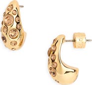 Kurt Geiger London Bombay Pavé CZ Dome Hoop Earrings