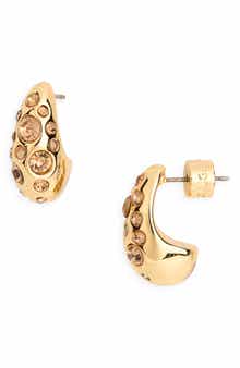 Bombay Pavé CZ Dome Hoop Earrings