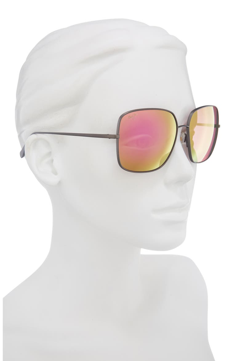 Square Sunglasses, Alternate, color, GREY GREY SUNRISE