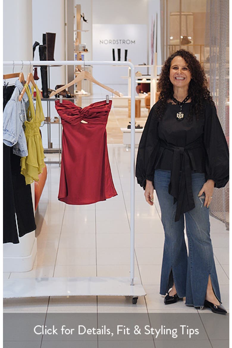 Shellie Strapless Cutout Satin Minidress video