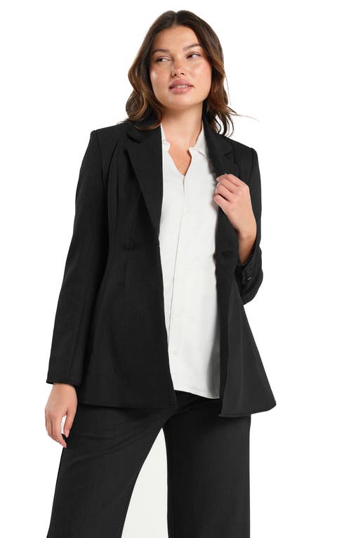 Marion Three-quarter Sleeve Twill Maternity Button-up Top