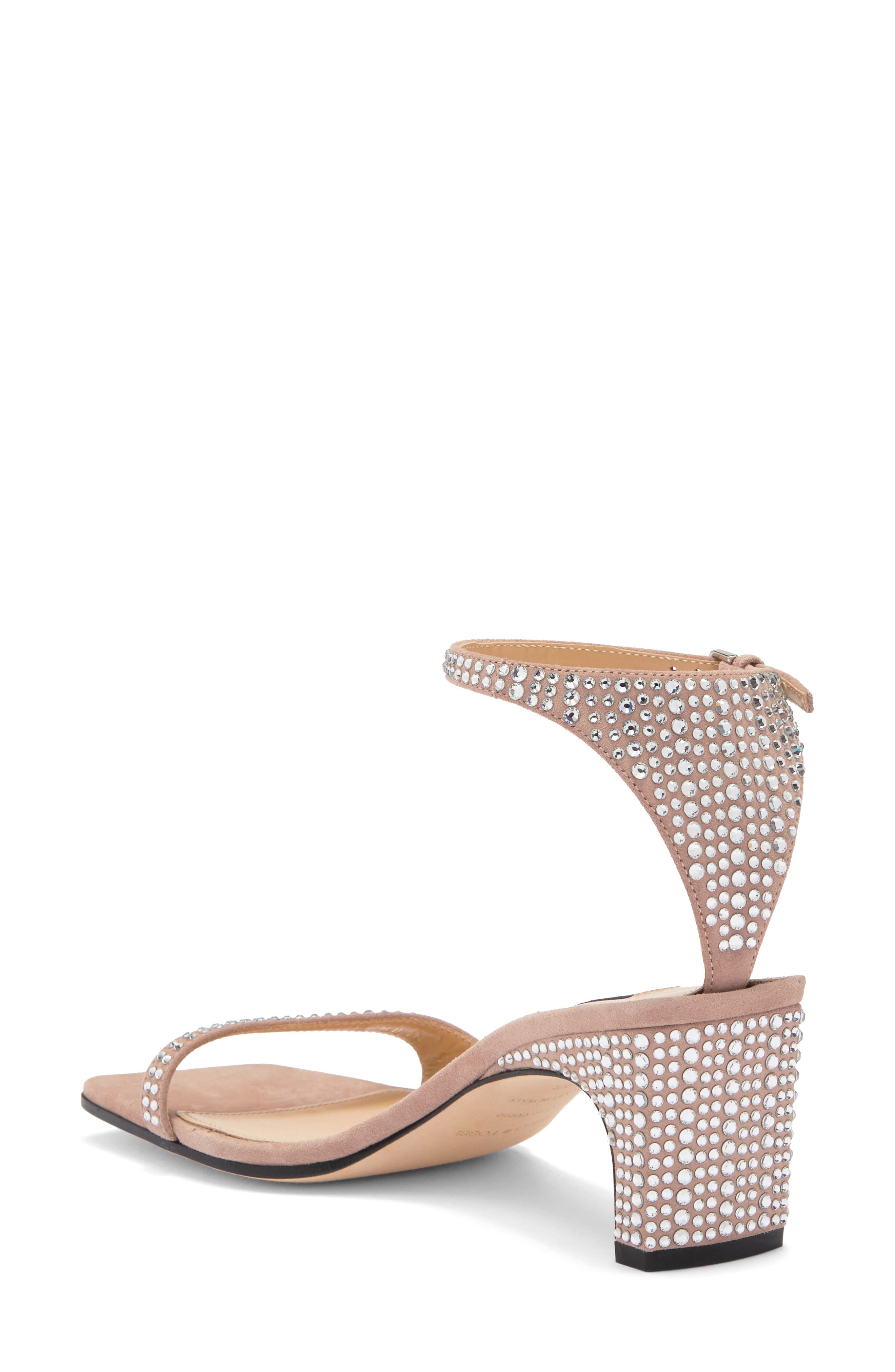 Sergio Rossi Kitten Heel Rhinstone Sandal, Alternate, color, 