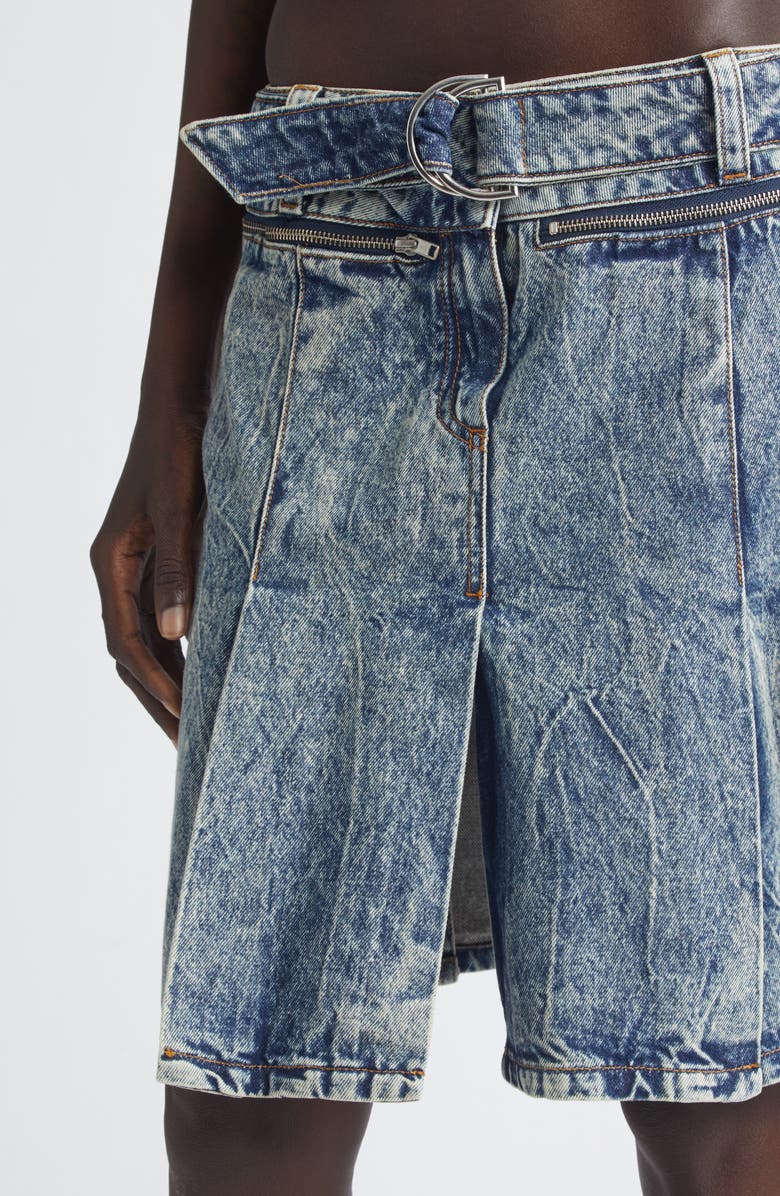 Vaquera Denim Car Wash Pleated Skirt, Alternate, color, Blue