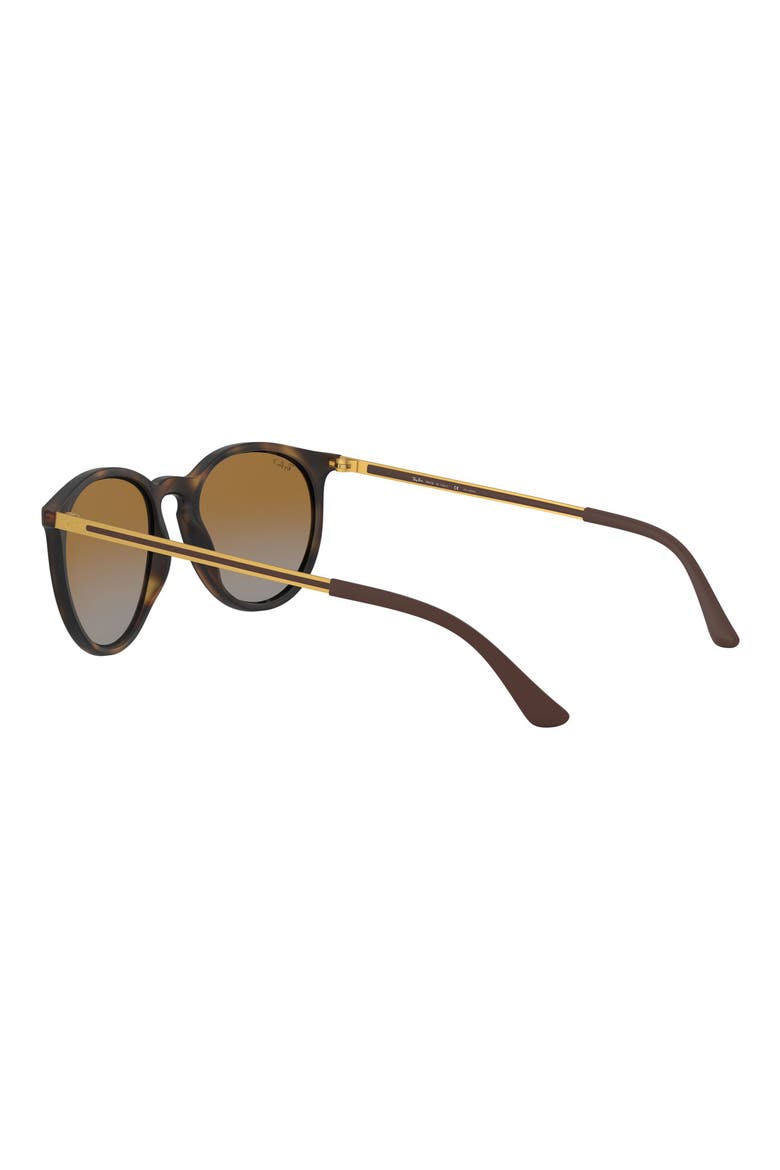 53mm Polarized Round Sunglasses, Alternate, color, BROWN/ GREY POLAR