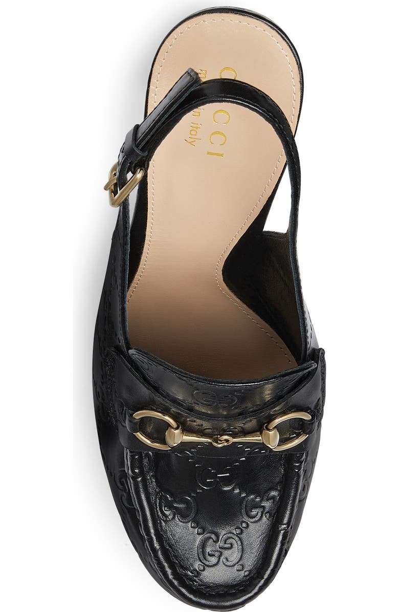 Gucci Horsebit Platform Slingback Loafer Pump, Alternate, color,