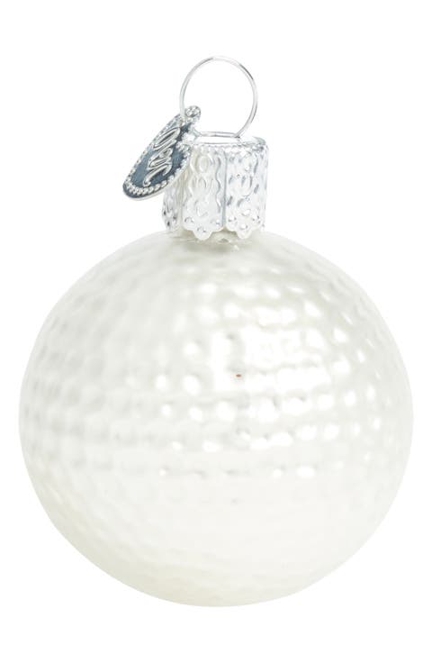 Golf Ball Glass Ornament