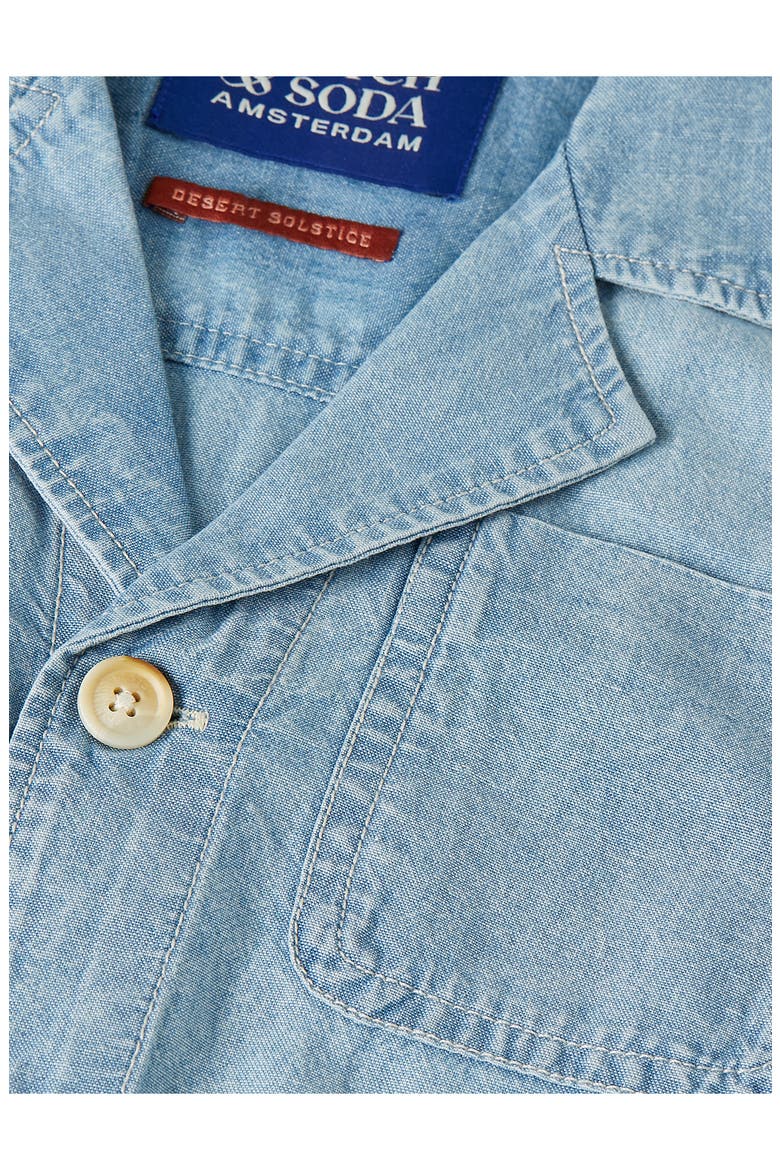 Kids' Chambray Romper, Alternate, color, SHINE A LIGHT