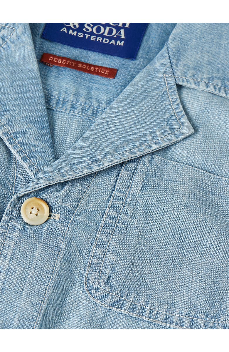 Scotch & Soda Kids' Chambray Romper, Alternate, color, Shine A Light