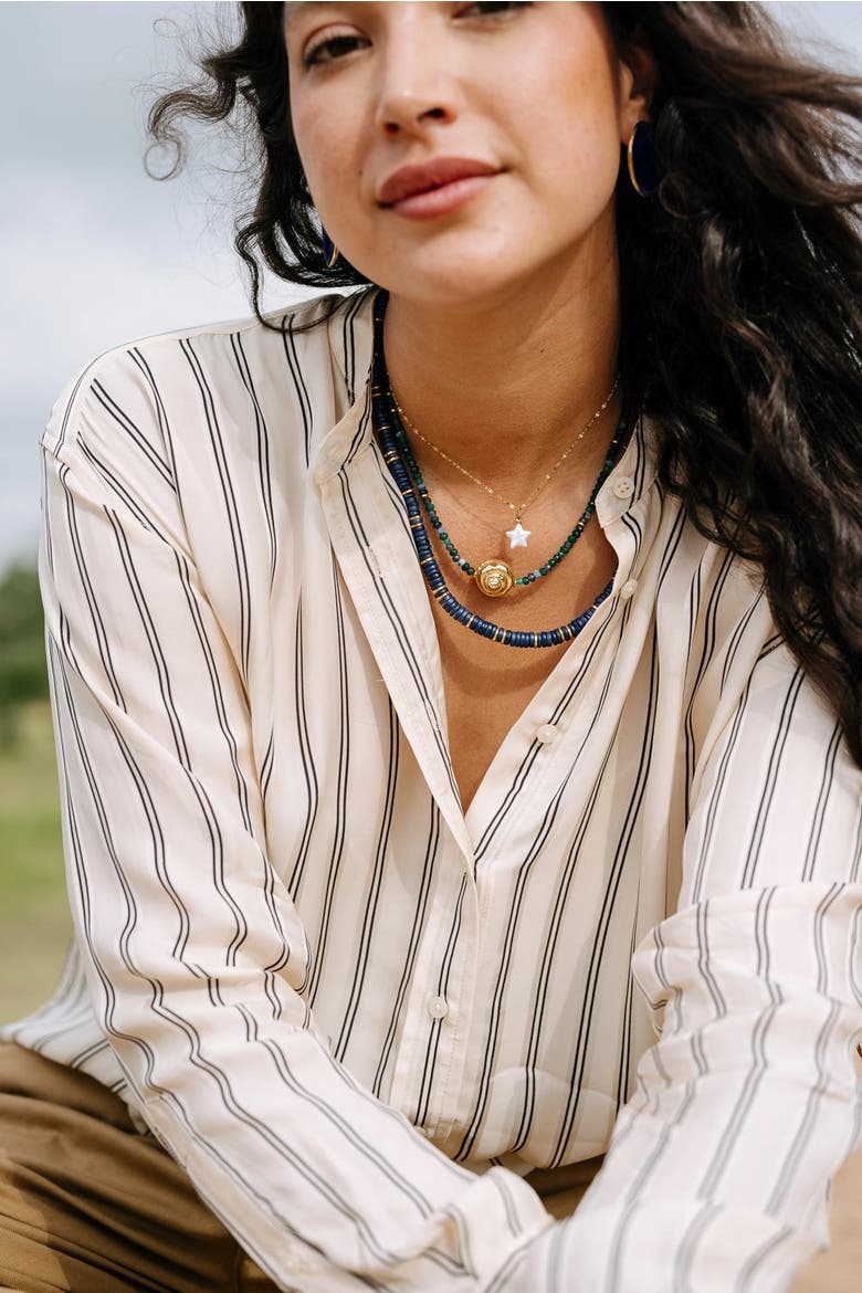 Shooting Star Necklace, Alternate, color, Gold