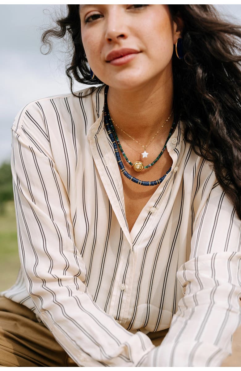 Noonday Collection Heishi Necklace, Deep Indigo, Alternate, color, Navy