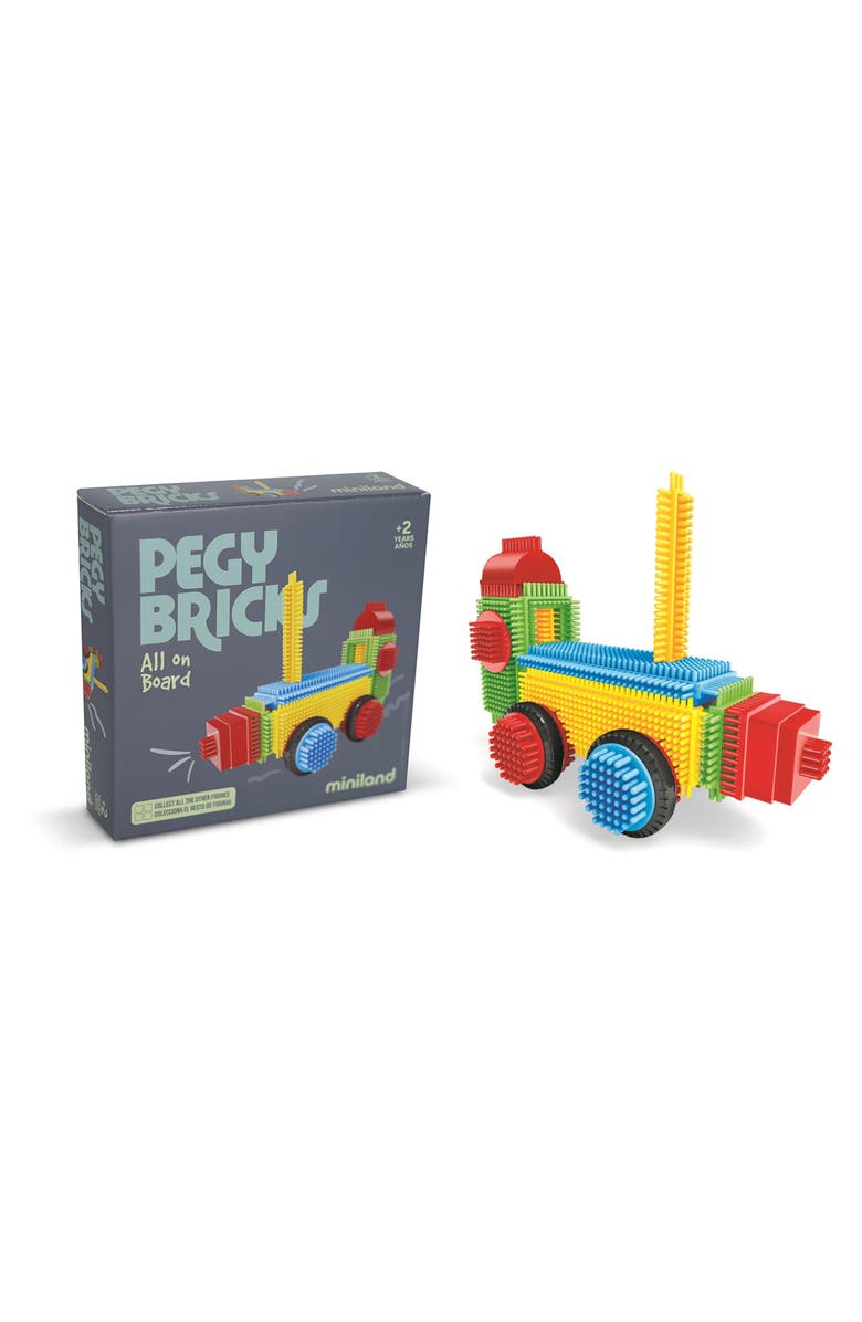 Miniland Pegy Bricks All On Board, Main, color, Red Multi