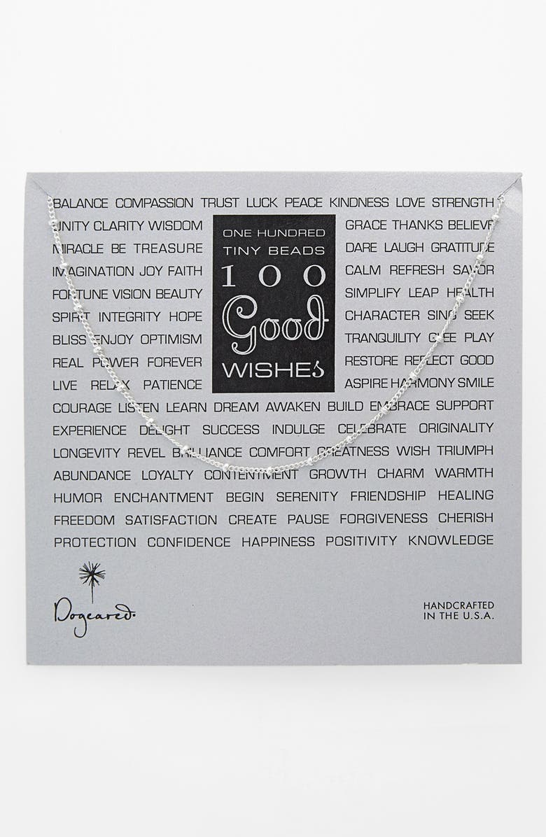 Dogeared '100 Good Wishes' Long Station Necklace, Main, color,