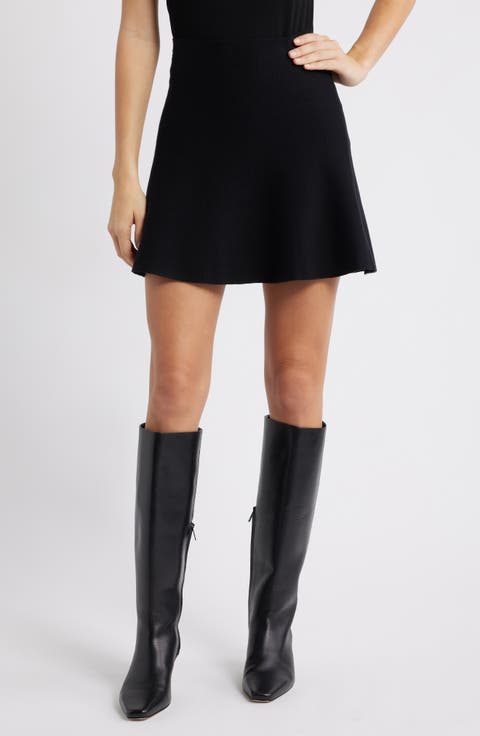 Flared Knit Skirt