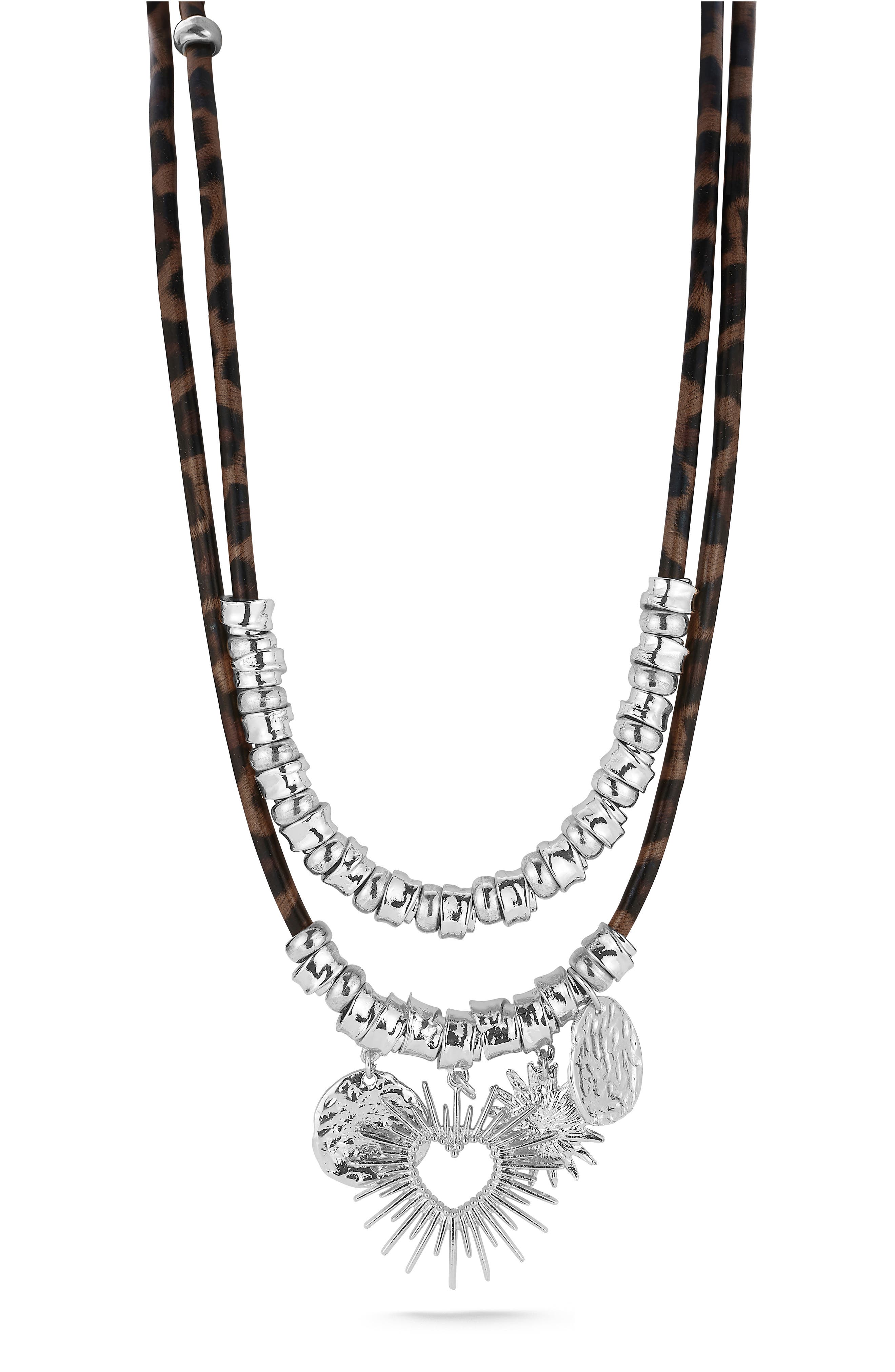 Two Tone Double Layer Statement Necklace