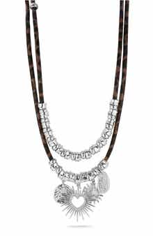 Two Tone Double Layer Statement Necklace