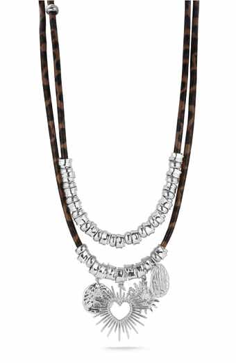 Two Tone Double Layer Statement Necklace