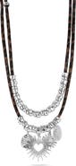 CHLOE AND MADISON Two Tone Double Layer Statement Necklace