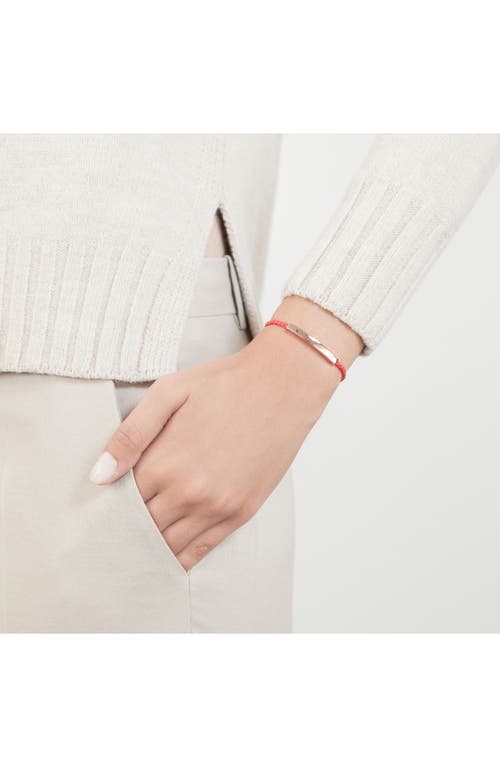 Monica Vinader Linear Friendship Bracelet In Rose Gold/coral