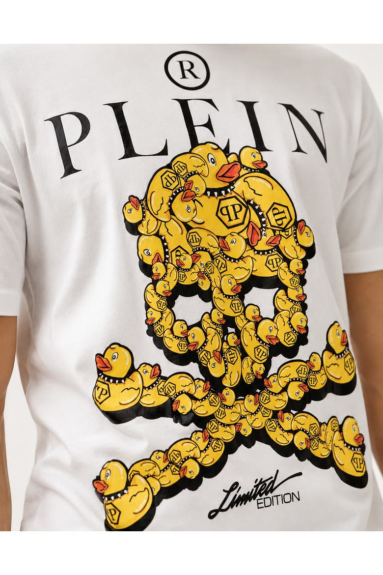 Jersey T-Shirt Plein Duck Skull Men, Alternate, color, white