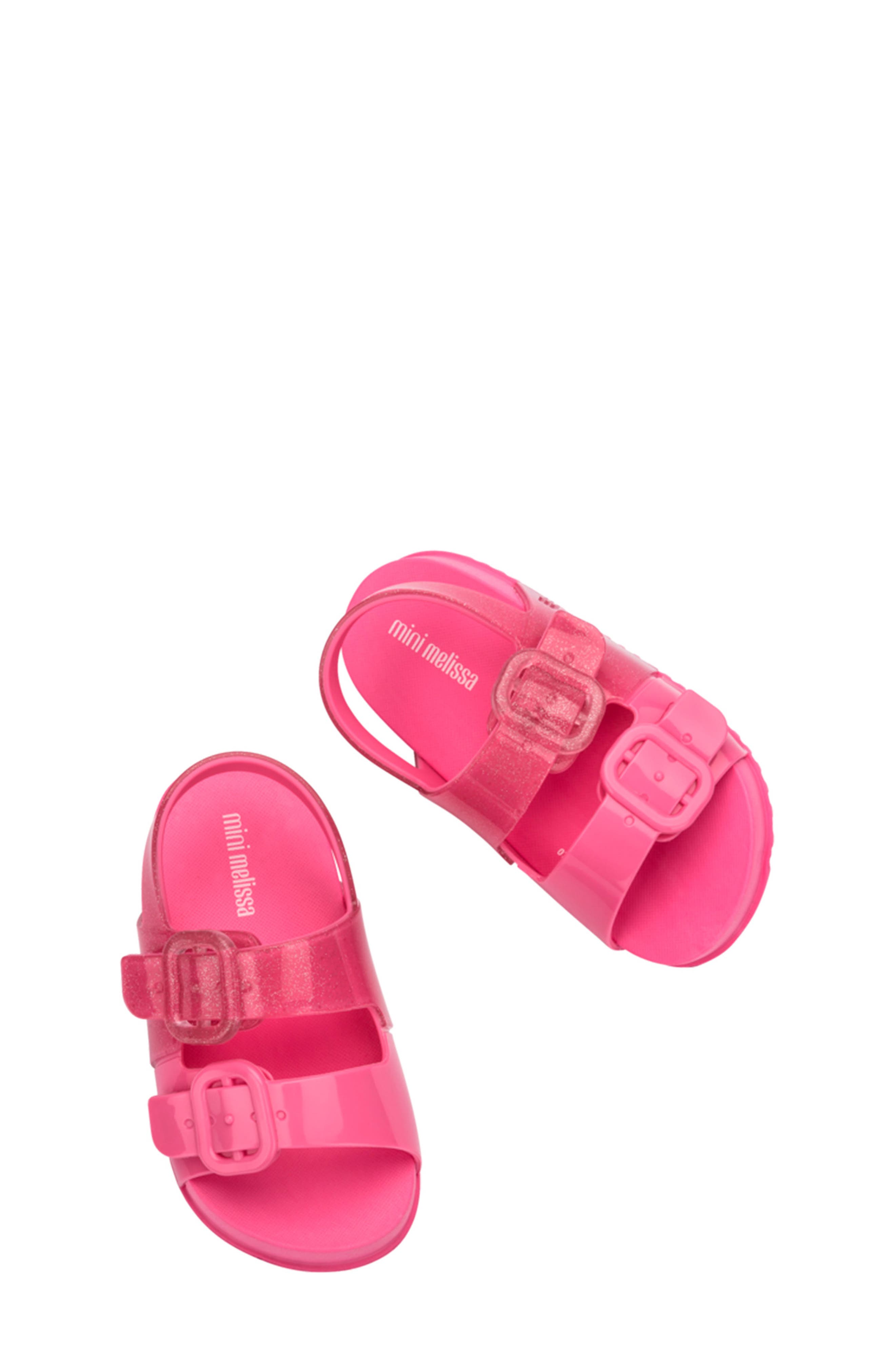 Kids' Mini Cozy Slingback Sandal, Alternate, color, PINK GLITTER