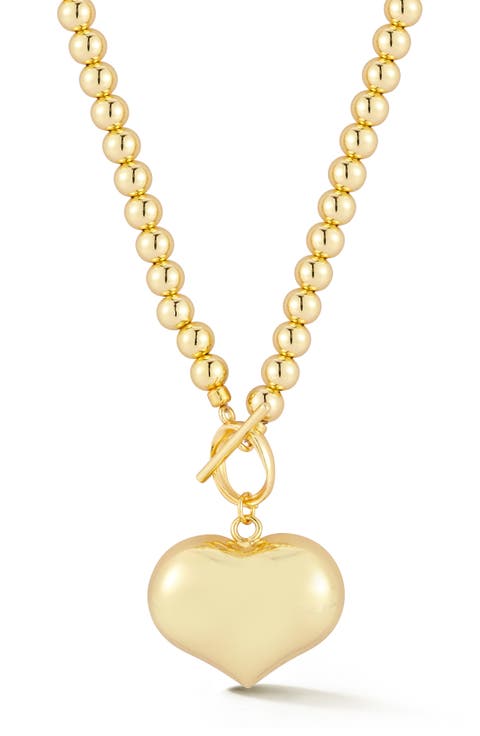 Puffy Heart Pendant Necklace
