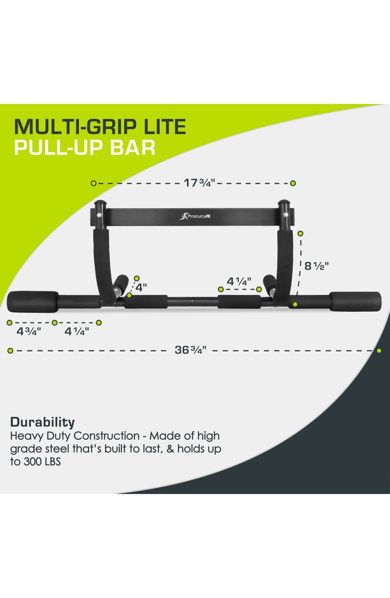 ProsourceFit Multi-Grip Lite Pull-Up Bar, Alternate, color, Black