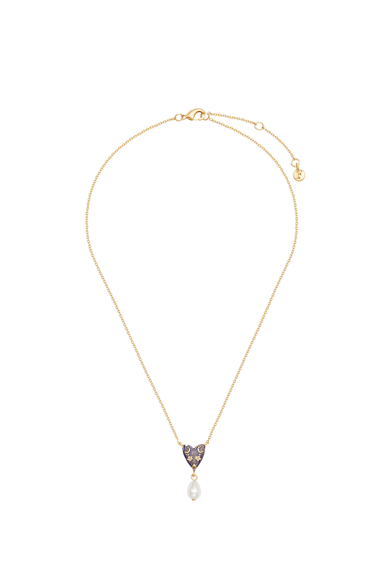 Jasmine Moon Butterfly & Pearl Necklace, Alternate, color, Gold