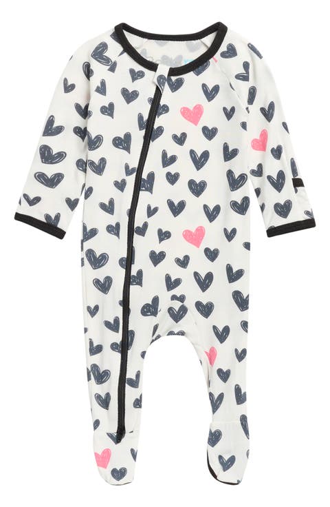 Hearts Zip Footie