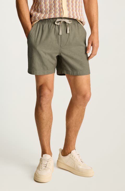 Nomad Drawstring Cotton & Linen Shorts