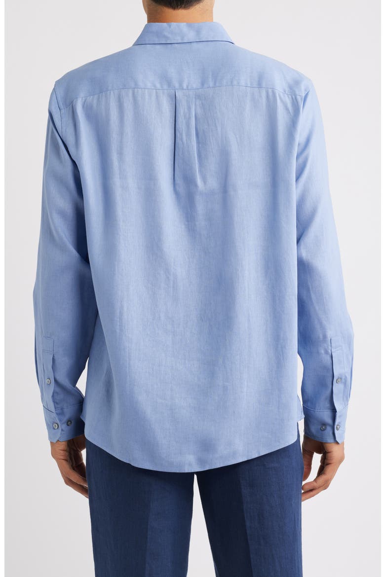 Linen Button-Up Shirt, Alternate, color, DESERT SPRING
