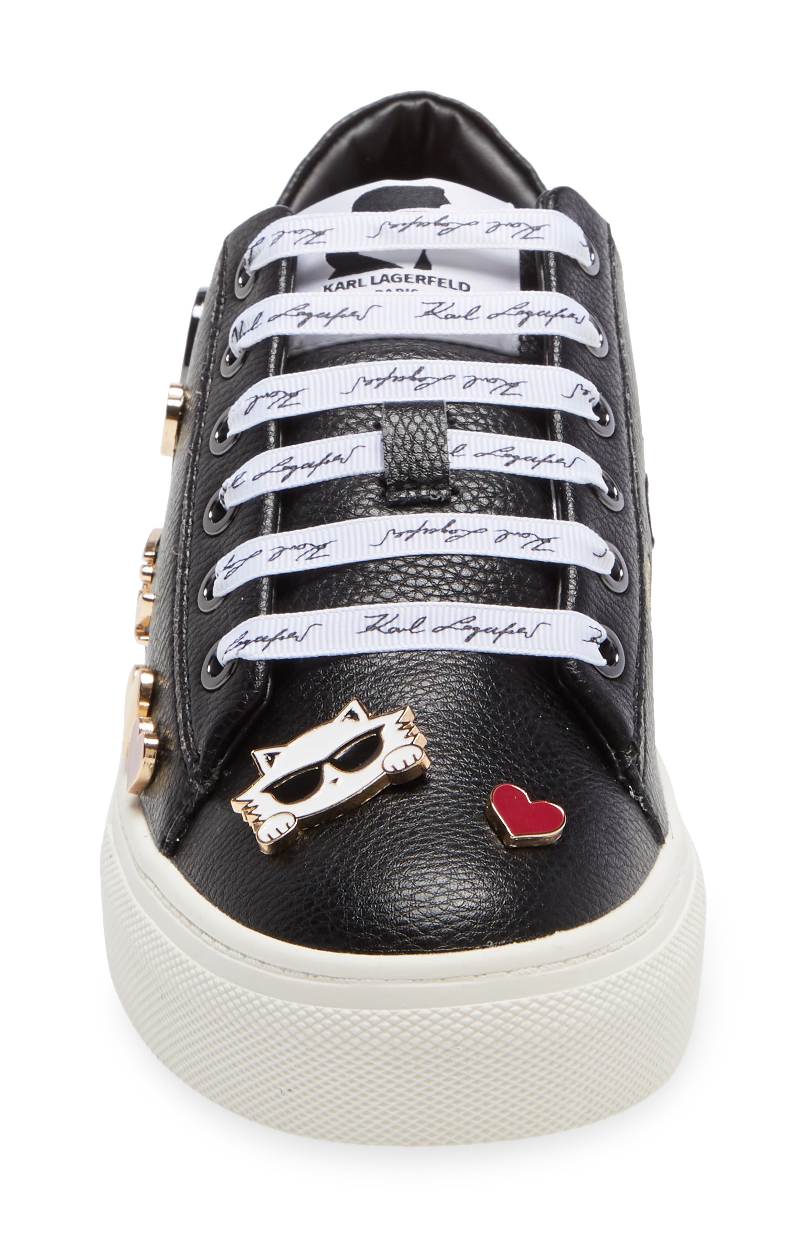 KARL LAGERFELD PARIS Cate Pin Logo Sneaker, Alternate, color, 