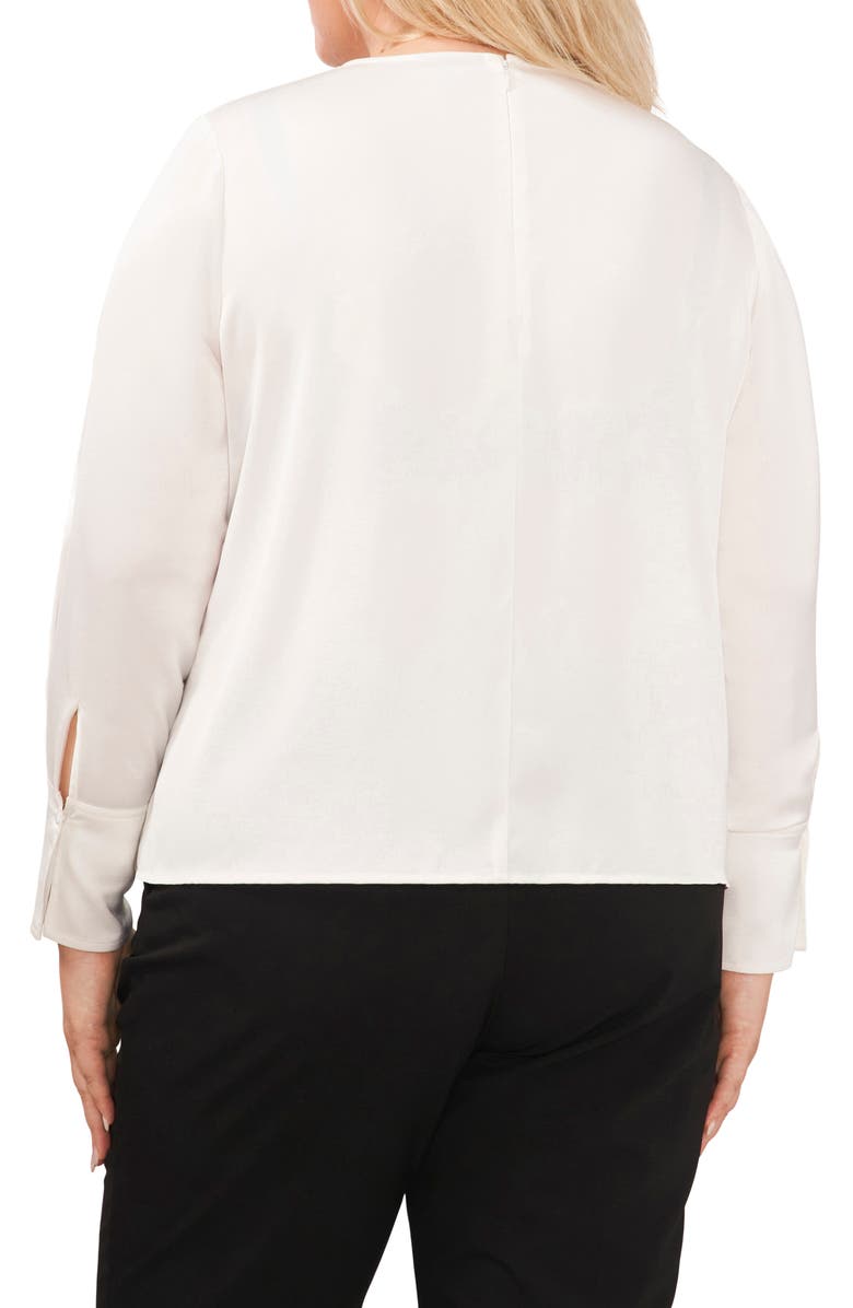 Halogen<sup>®</sup> Long Sleeve Crossover Satin Blouse, Alternate, color,