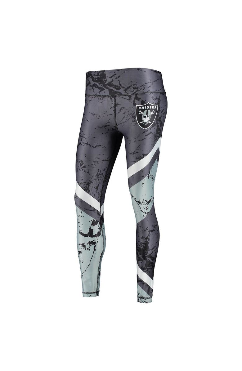 CONCEPTS SPORT Women's Concepts Sport Black/Silver Las Vegas Raiders Dormer Knit Sublimated Leggings, Alternate, color, Black