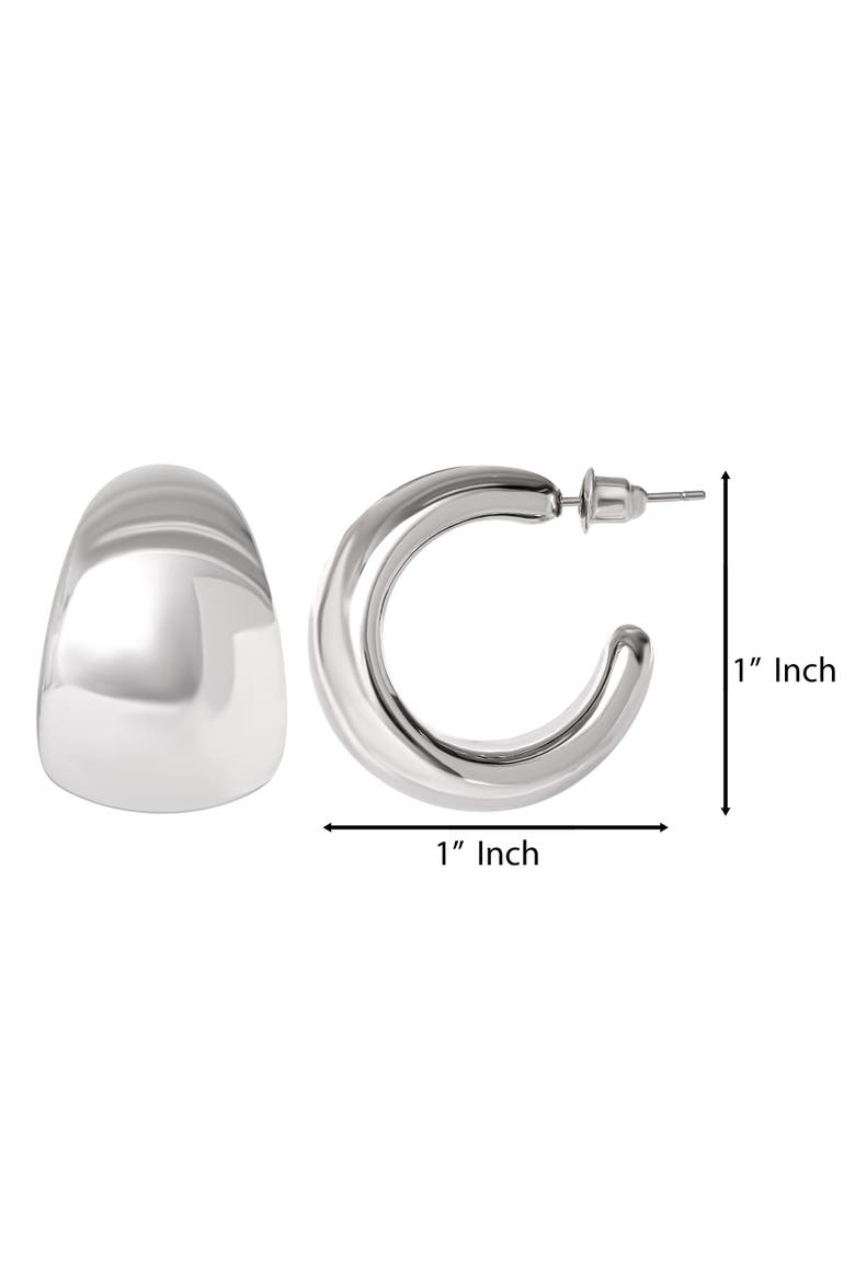 Dome Drop Earrings, Alternate, color, Silver