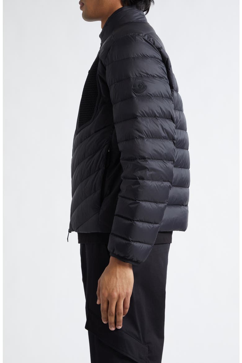 Mackinac Diagonal Quilted Down Moto Jacket, Alternate, color, BLACK