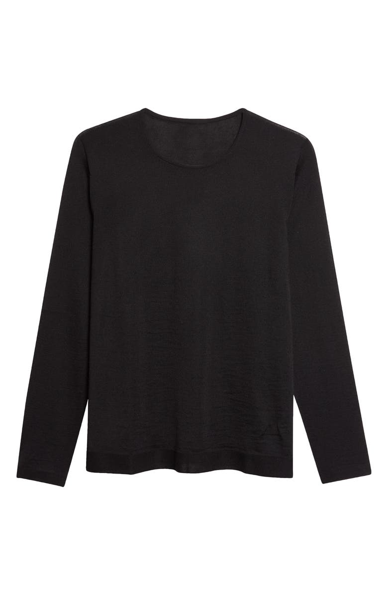 Akris Fine Cashmere & Silk Sweater, Main, color, Black