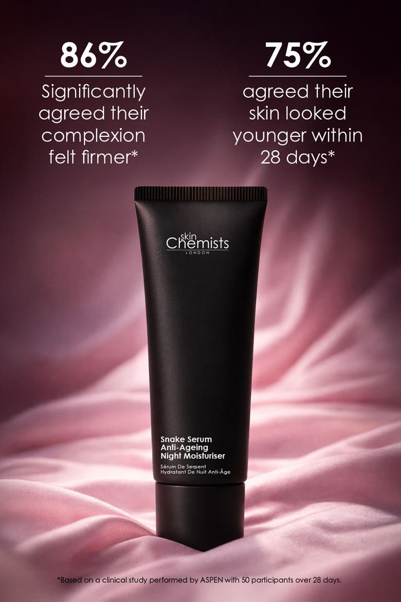 Snake Serum Anti-Aging Night Moisturizer 50ml for Fine Lines & Wrinkles, Loss of Firmness, Alternate, color, White