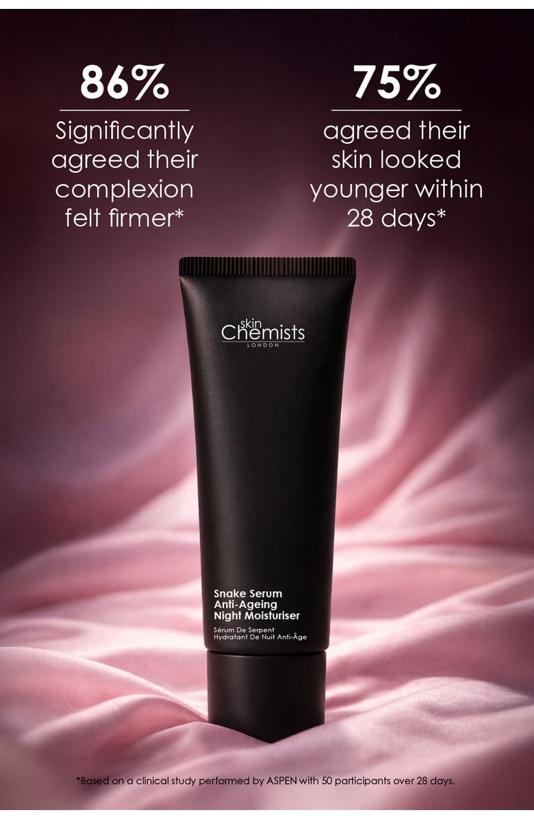SKINCHEMISTS Snake Serum Anti-Ageing Night Moisturiser 50ml, Alternate, color, White