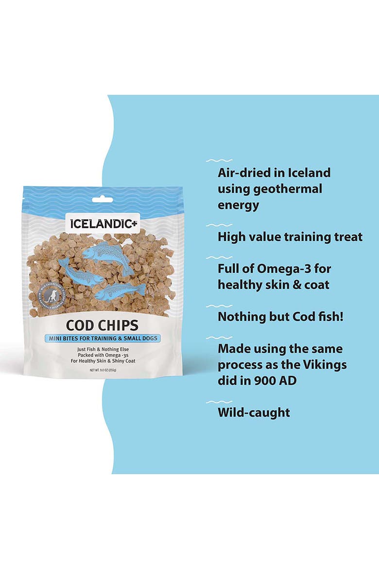 Cod 9oz Dog Treats, Alternate, color, Brown
