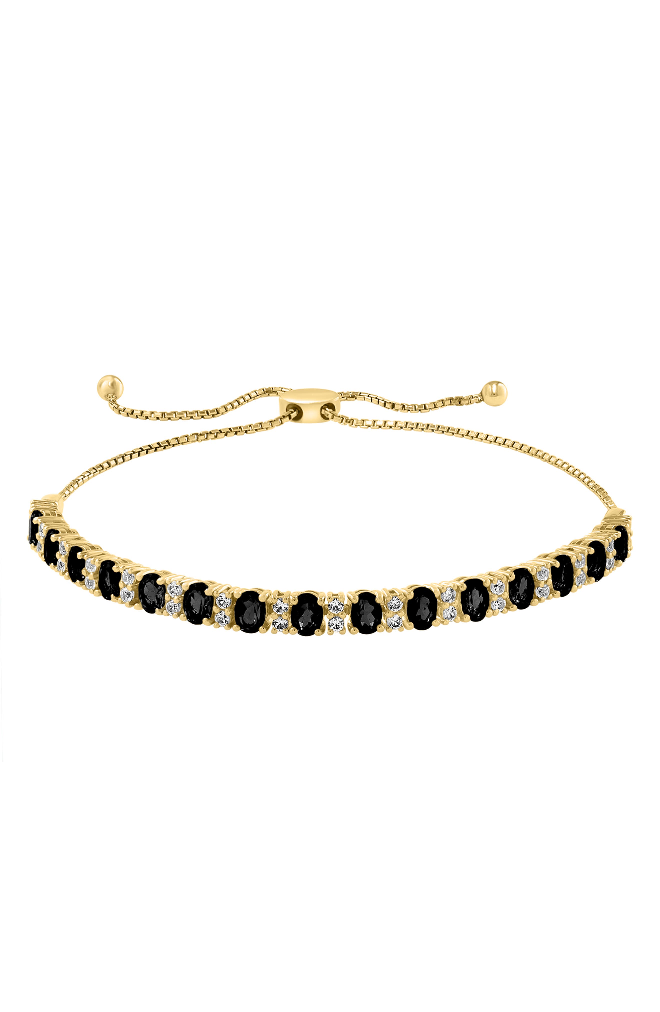 Onyx & White Sapphire Bracelet
