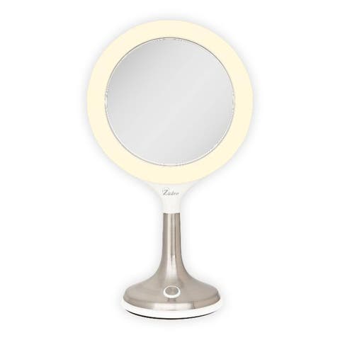 Mood Therapy Lighted Makeup Mirror with 8X/1X Magnifications